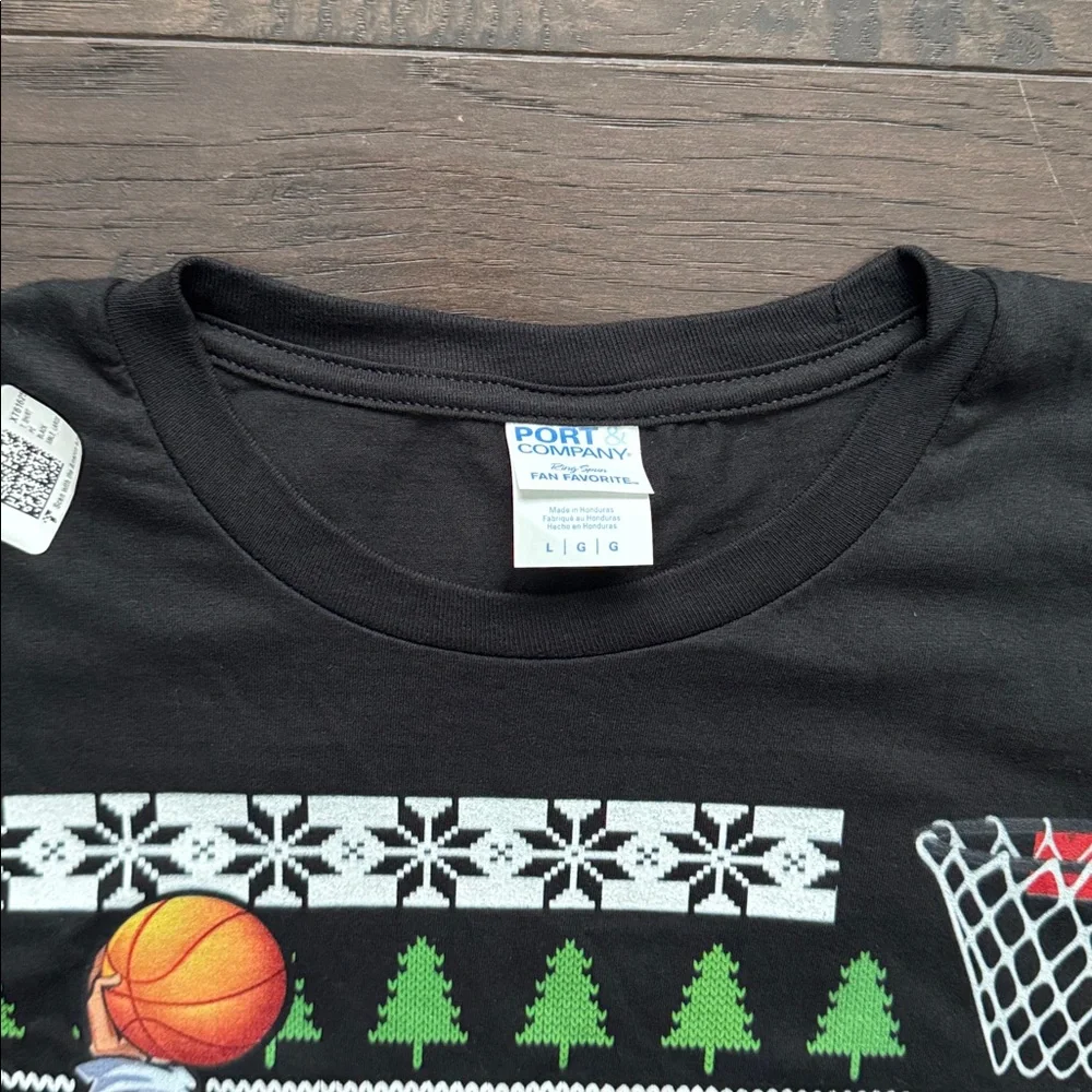 Merry Swishmas Santa T-Shirt Men’s Size Large - Black